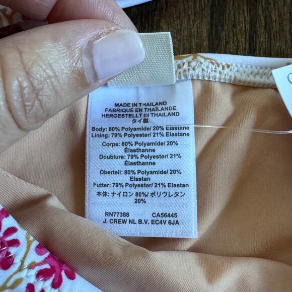 Crewcuts Girls Floral Printed Pink One Piece Cut Out Swim Suit Size 12 J.Crew - Picture 4 of 7